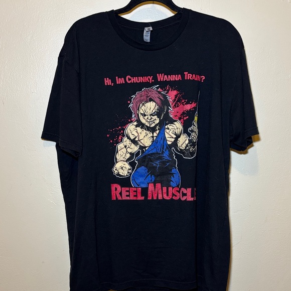 Next Level Apparel Other - Next Level Apparel Black Graphic Long Sleeve Tee - Red and Blue Design